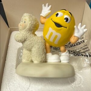 Yellow M&M Figurine with Lamb